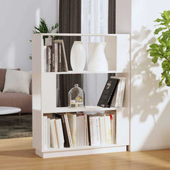 Book Cabinet/Room Divider 80x25x101 cm Solid Wood Pine White