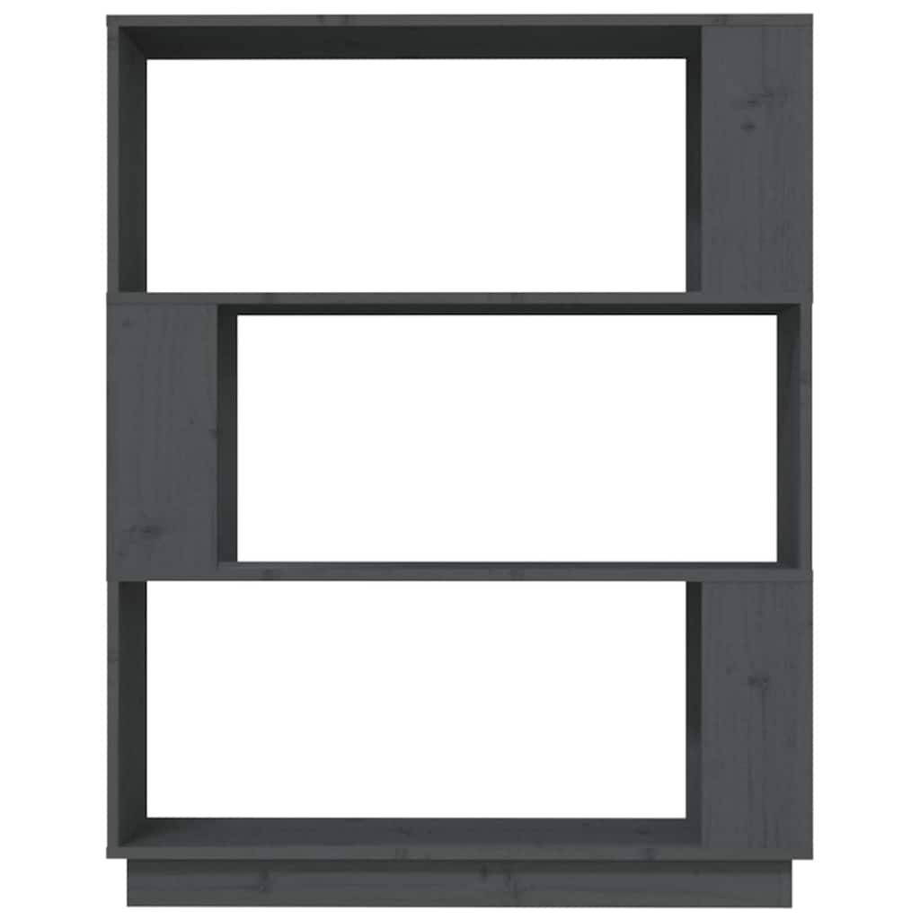 vidaXL Book Cabinet | Grey | Solid pine wood | Medium | Book Cabinet 5