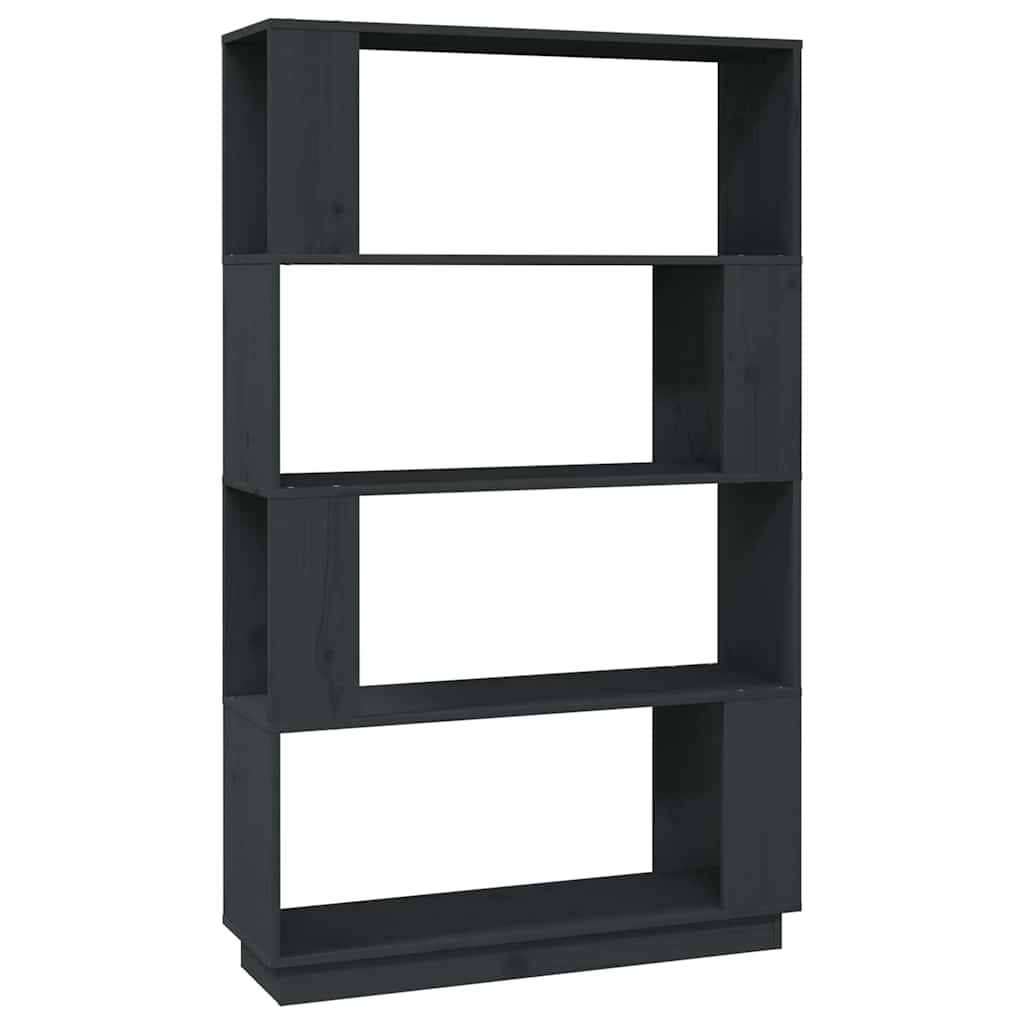 vidaXL Book Cabinet | Grey | Solid Pine Wood | Medium | Book Cabinet 2