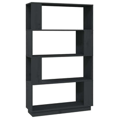 vidaXL Book Cabinet | Grey | Solid Pine Wood | Medium | Book Cabinet 2