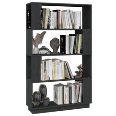 vidaXL Book Cabinet | Grey | Solid Pine Wood | Medium | Book Cabinet 4