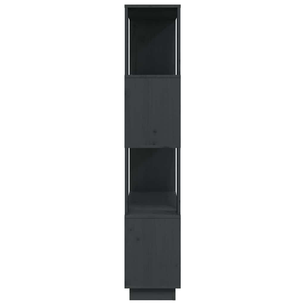 vidaXL Book Cabinet | Grey | Solid Pine Wood | Medium | Book Cabinet 6