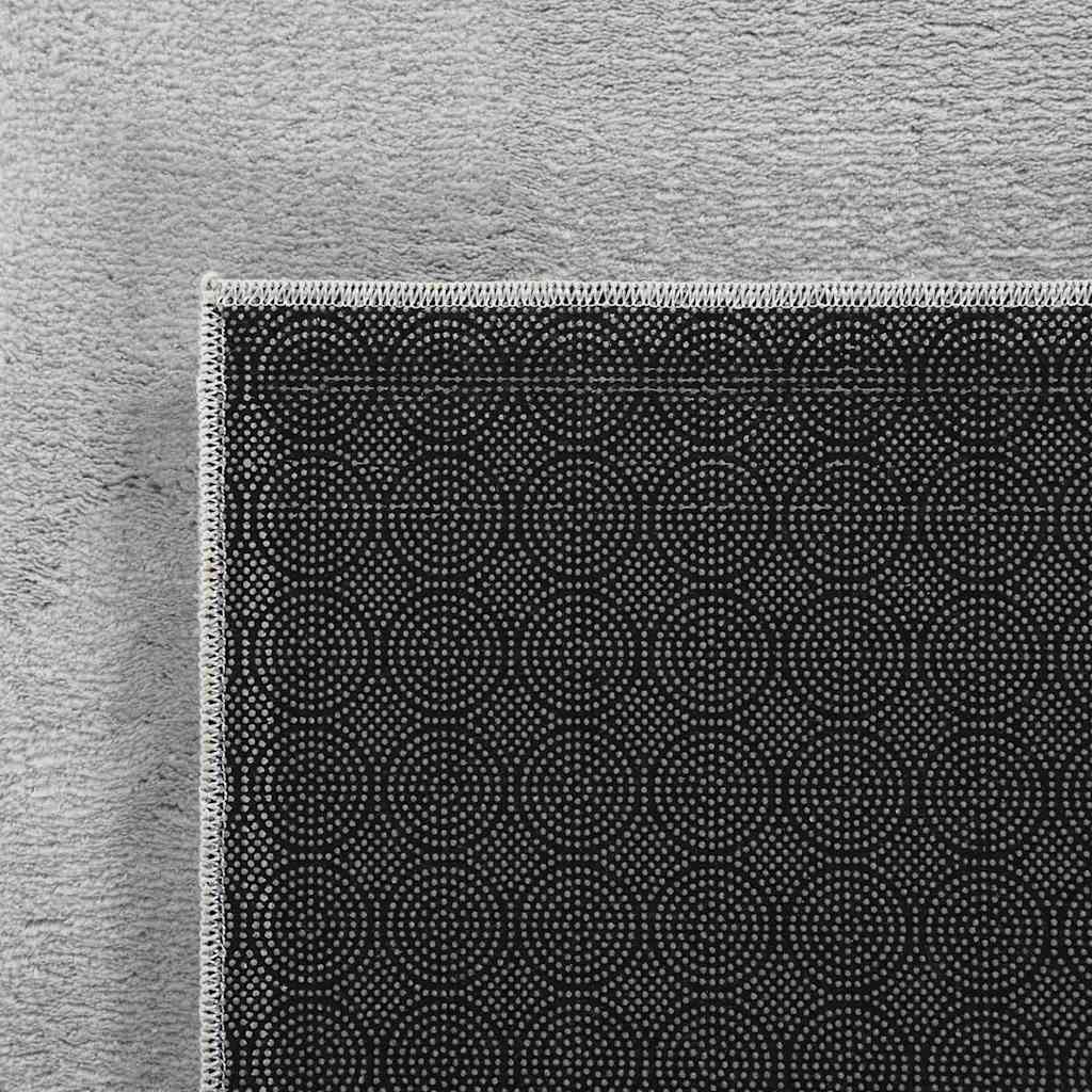 Washable Rug Soft Shaggy 160x230 cm Anti Slip Grey