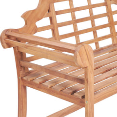 vidaXL Garden Bench 127x58.5x92.5 cm Solid Wood Teak 4
