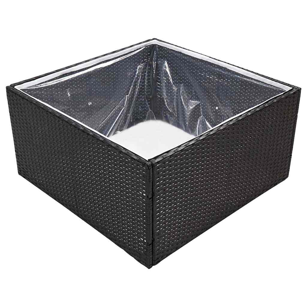 vidaXL Garden Planter | Black and transparent 3