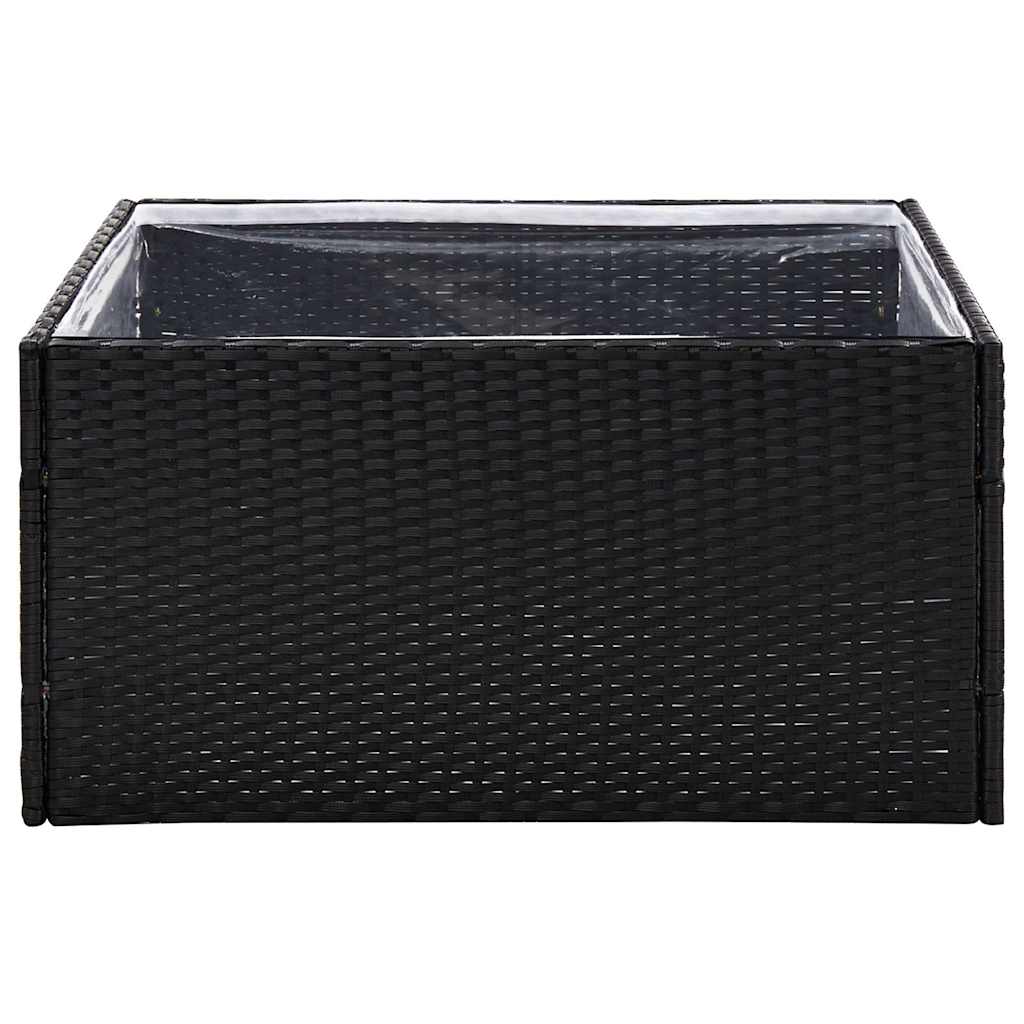 vidaXL Garden Planter | Black and transparent 4
