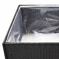 vidaXL Garden Planter | Black and transparent 5