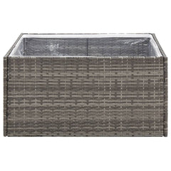 vidaXL Garden Planter | Grey and transparent 4