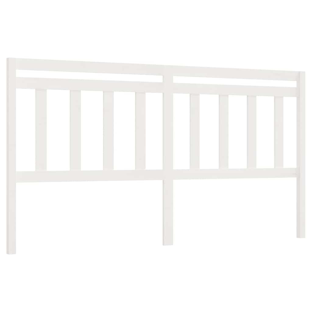 814110 vidaXL Bed Headboard White 186x4x100 cm Solid Wood Pine 2