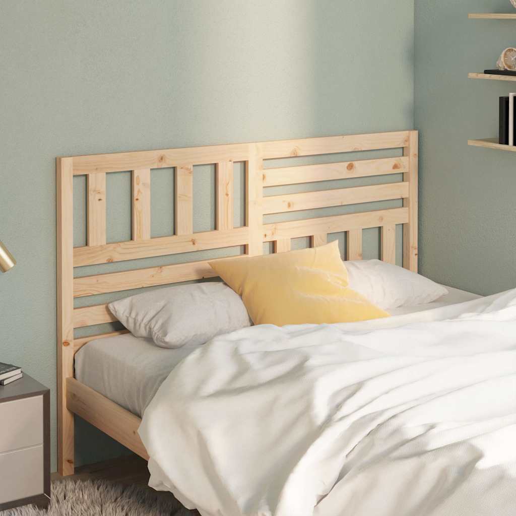 vidaXL Bed Headboard 146x4x100 cm Solid Wood Pine 1