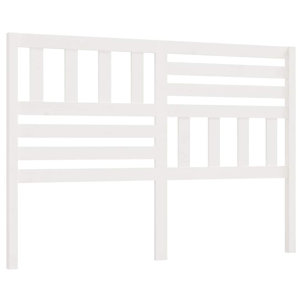 vidaXL Bed Headboard White 146x4x100 cm Solid Wood Pine 2