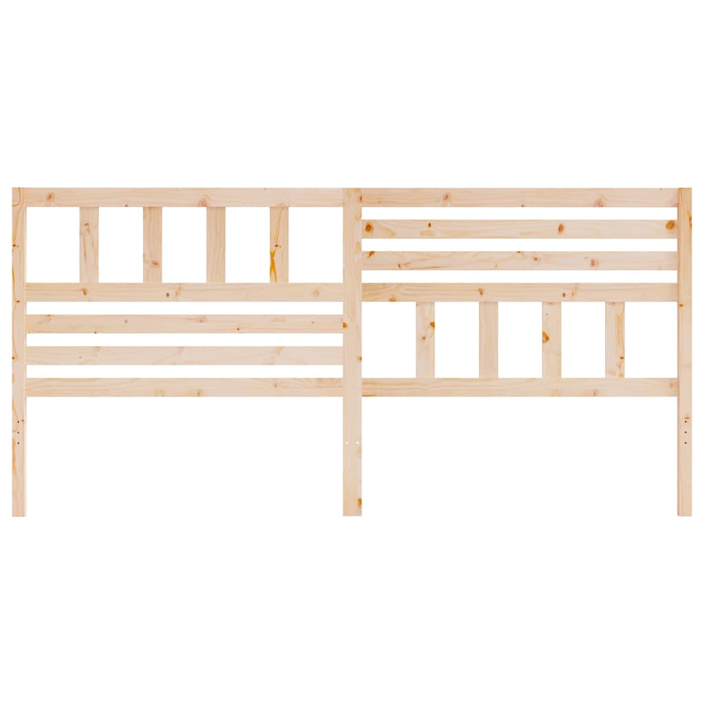 vidaXL Bed Headboard 186x4x100 cm Solid Wood Pine 4