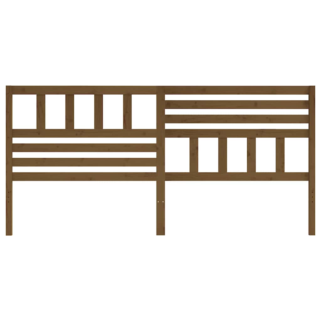 vidaXL Bed Headboard Honey Brown 186x4x100 cm Solid Wood Pine 4