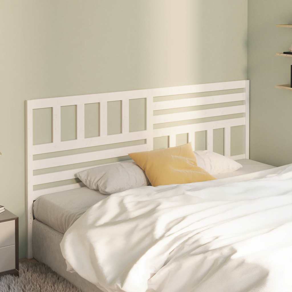 vidaXL Bed Headboard 81x4x100 cm Solid Wood Pine White