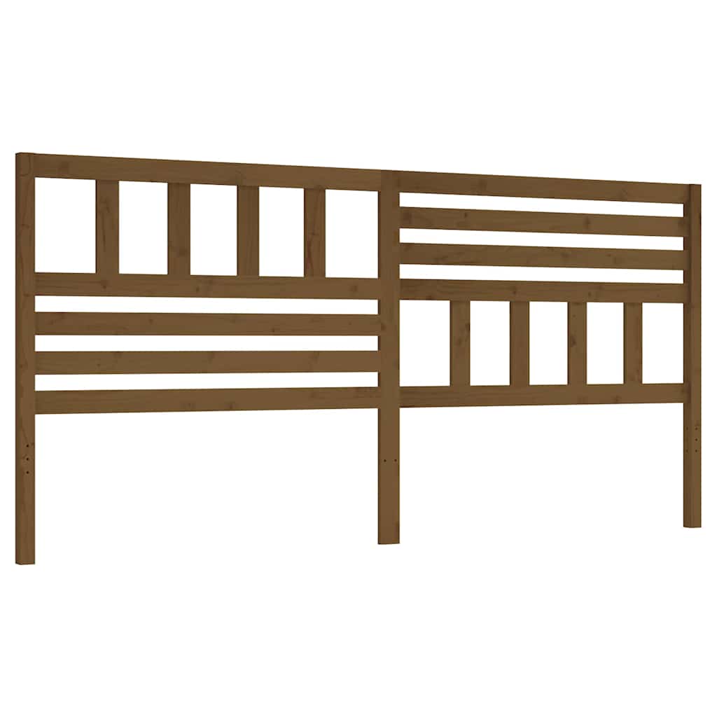 vidaXL Bed Headboard Honey Brown 206x4x100 cm Solid Wood Pine 2