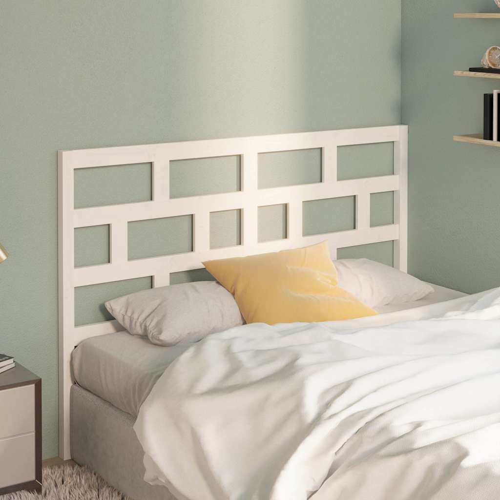vidaXL Bed Headboard | White | Solid Pine Wood | Standard | Appealing Design 1