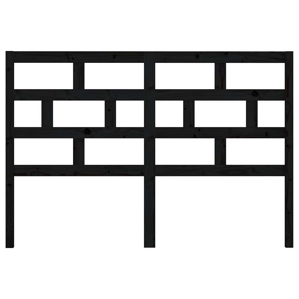 vidaXL Bed Headboard | Black | Solid pinewood | 156 cm | Appealing Design 4