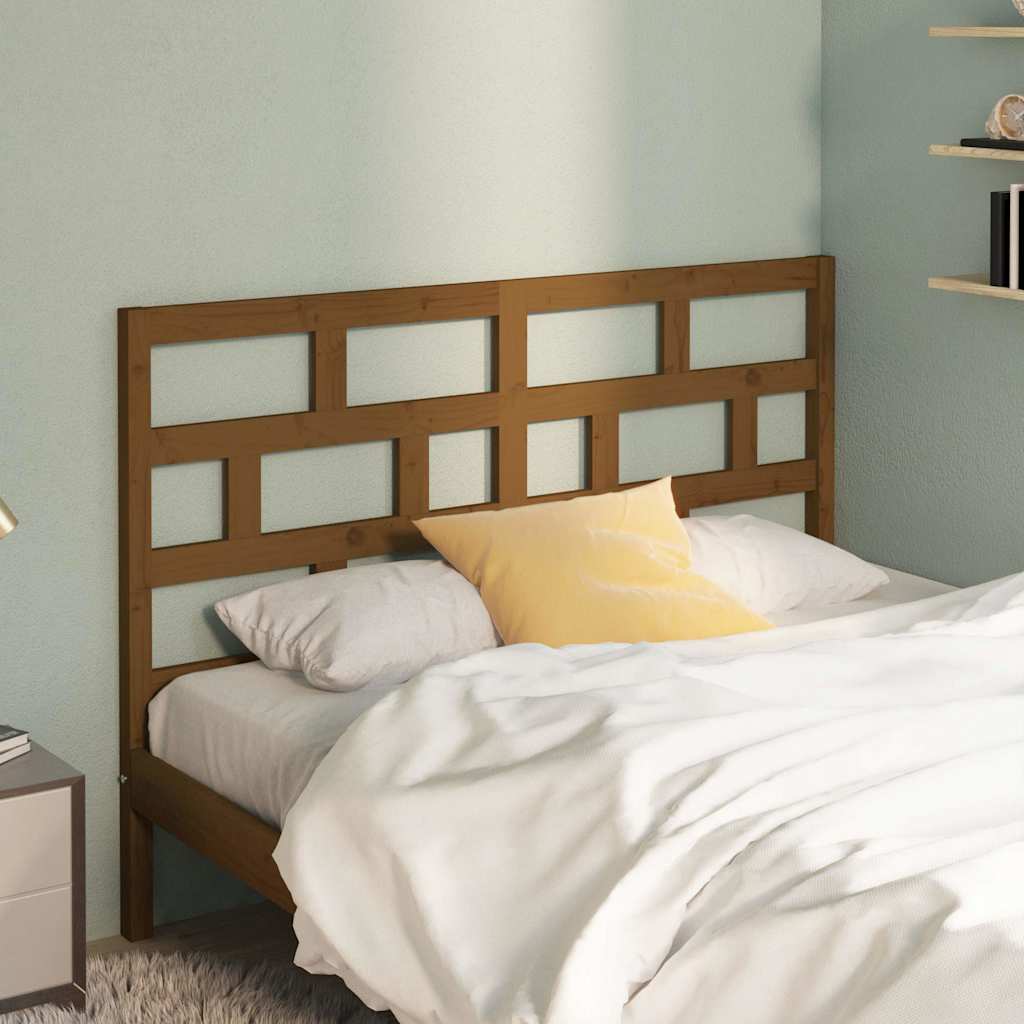 vidaXL Bed Headboard | Honey brown | Solid pine wood 3
