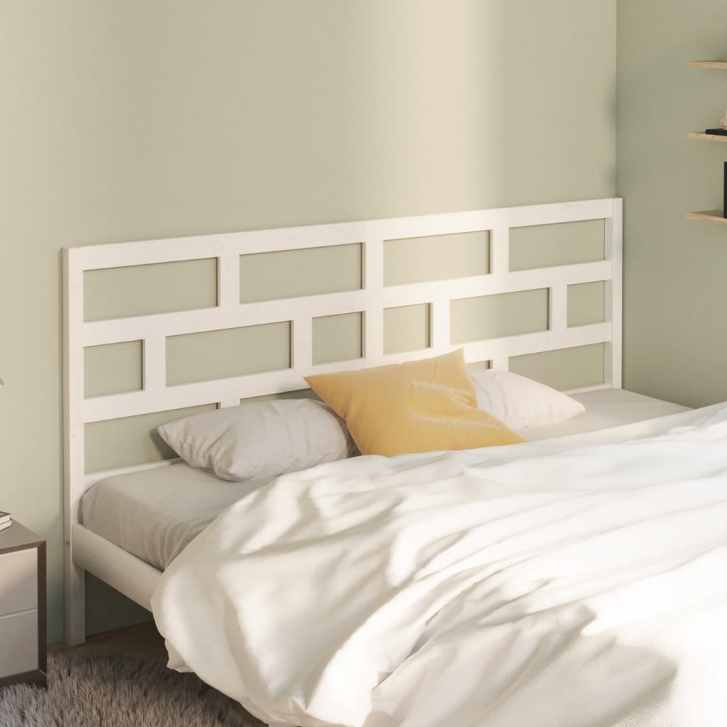 vidaXL Bed Headboard | White | Solid pine wood | 186 cm x 4 cm x 100 cm 1