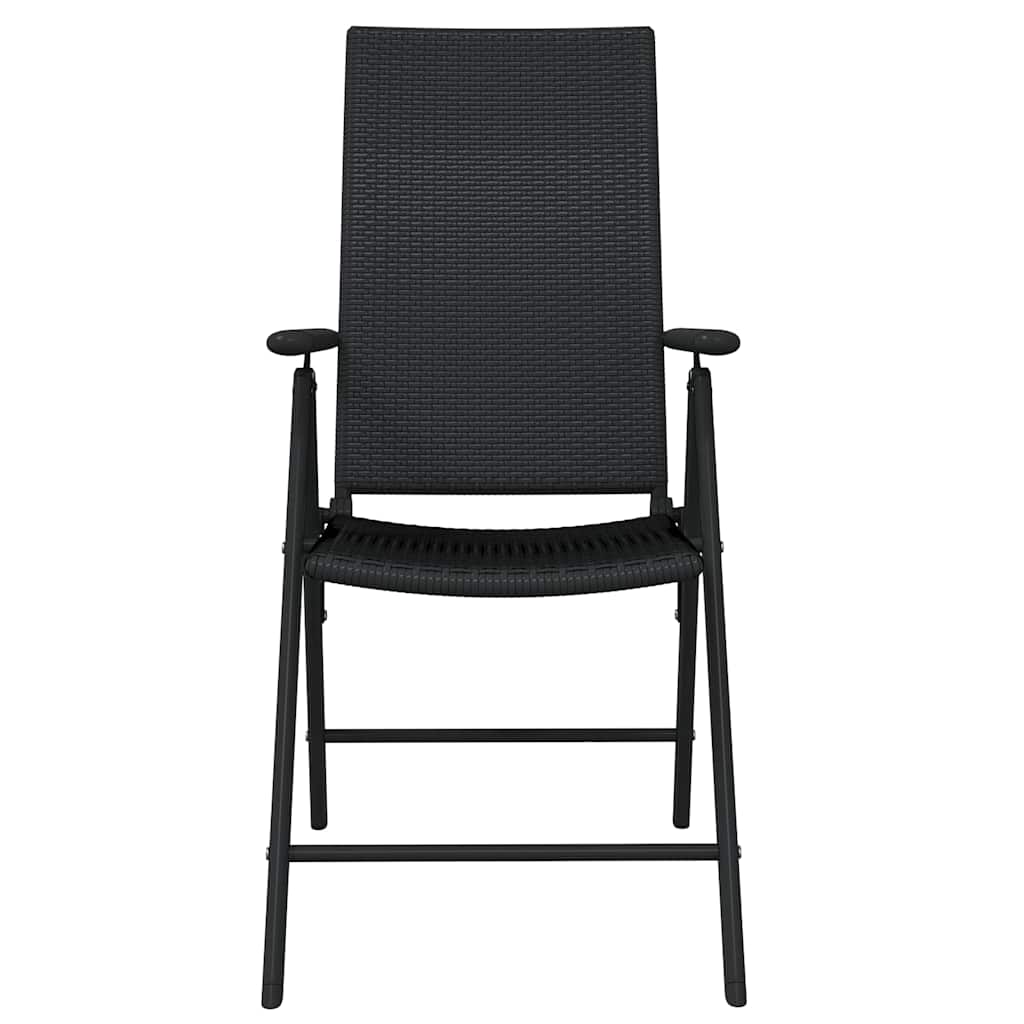 3 Piece Garden Dining Set Black 4