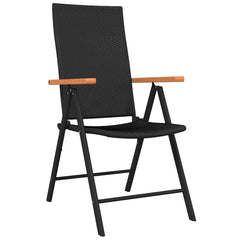 3 Piece Garden Dining Set Black 3