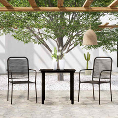 vidaXL 5 Piece Garden Dining Set Black