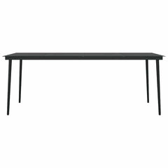 vidaXL 7 Piece Garden Dining Set Black 6
