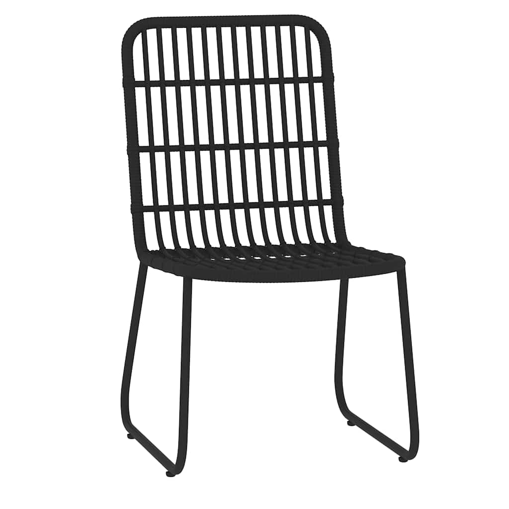 5 Piece Garden Dining Black 80 cm table length 2