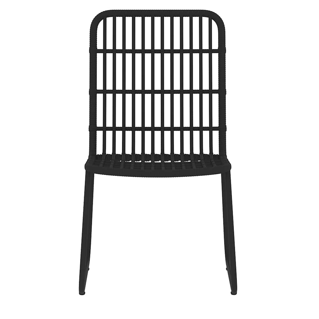 5 Piece Garden Dining Black 80 cm table length 2