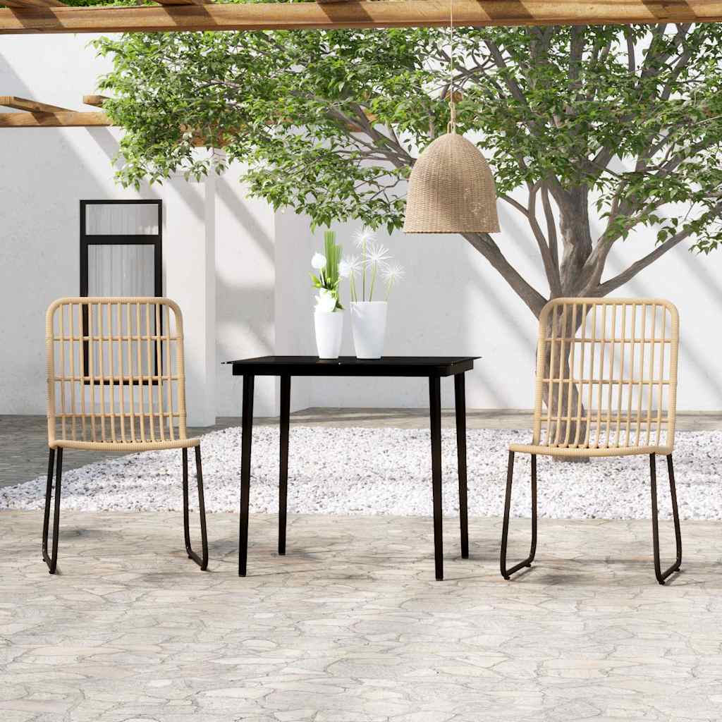 5 Piece Garden Dining Oak 80 cm table length 2