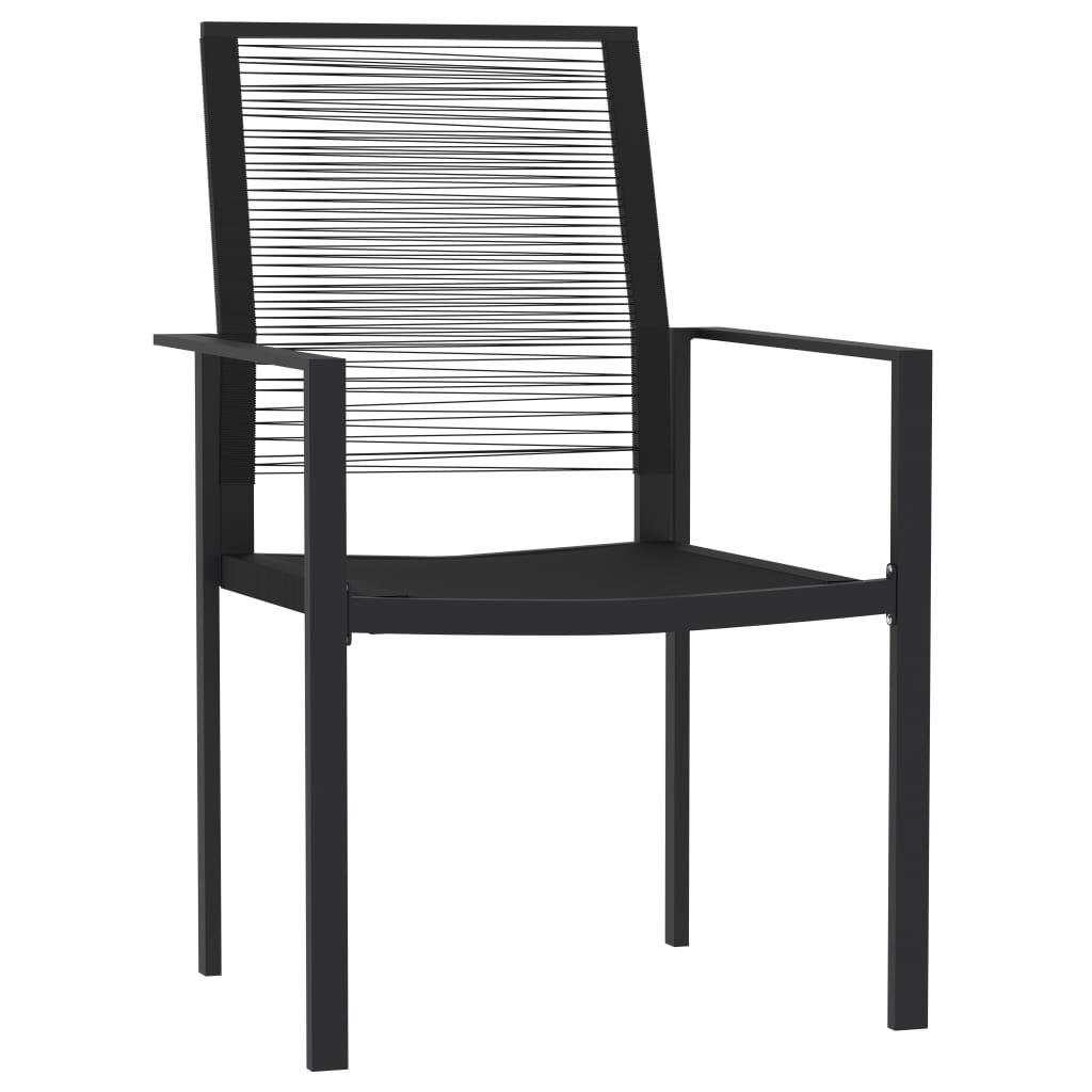 vidaXL 9 Piece Garden Dining Set Black 3