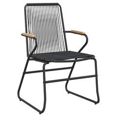 Garden Dining Black PVC Rattan