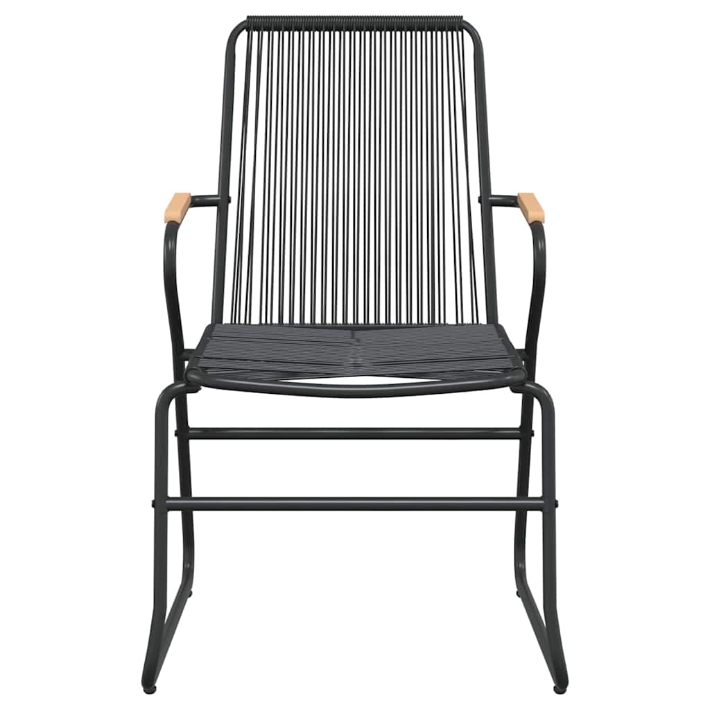 Garden Dining Black PVC Rattan