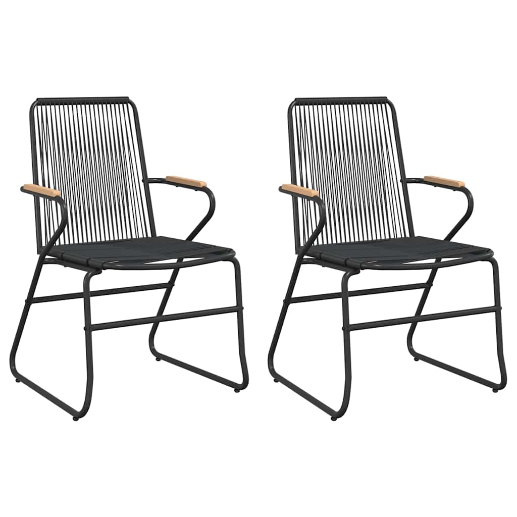 Garden Dining Black PVC Rattan
