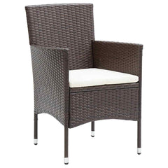 Garden Dining Poly Rattan Brown
