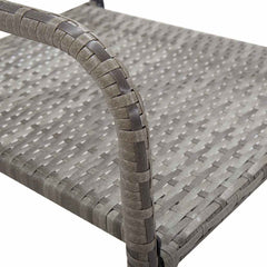 vidaXL Garden Dining Chair | Set of 2 | Grey | PE rattan, steel 6