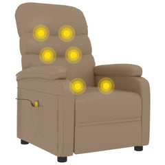 vidaXL Massage Chair Cappuccino Faux Leather 2