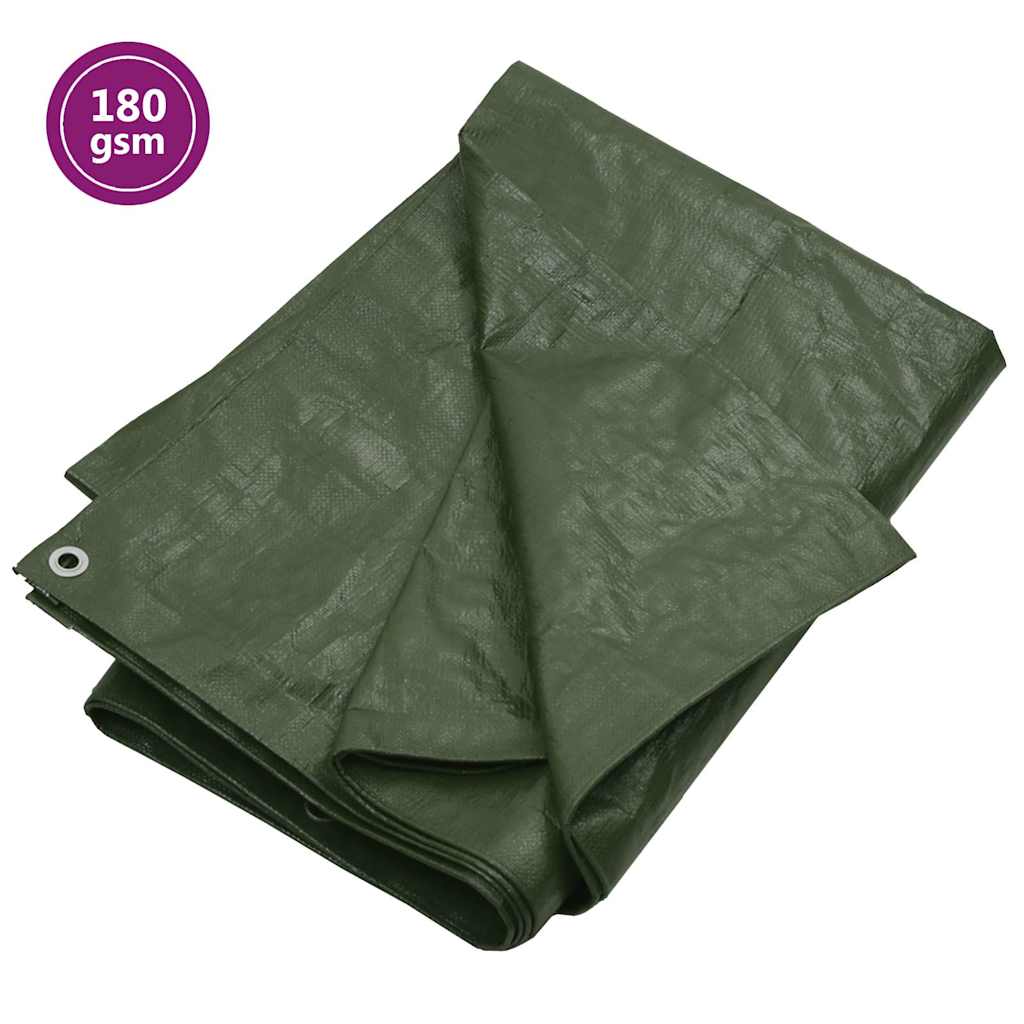 vidaXL Tarpaulin 180 g/m² 8x12 m Green HDPE 1