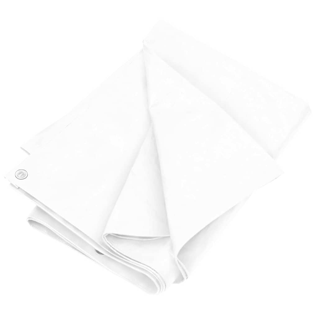 vidaXL Tarpaulin 180 g/m² 6x6 m White HDPE 2