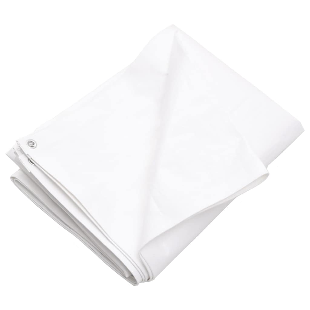 vidaXL Tarpaulin 260 g/m² 4x8 m White HDPE 2