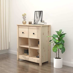 Sideboard 70x35x80 cm Solid Wood Pine Natural