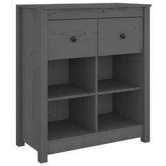 Sideboard 70x35x80 cm Solid Wood Pine Grey