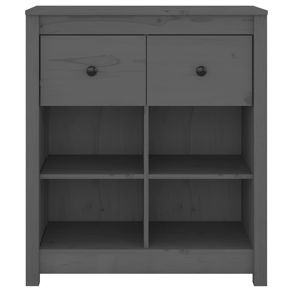 Sideboard 70x35x80 cm Solid Wood Pine Grey
