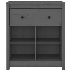 Sideboard 70x35x80 cm Solid Wood Pine Grey