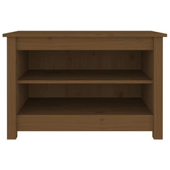 vidaXL Shoe Bench Honey Brown 70x38x45,5 cm Solid Wood Pine 3
