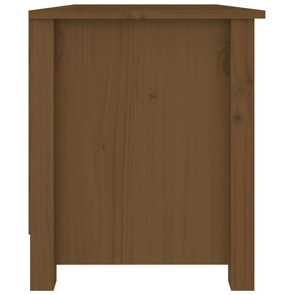 vidaXL Shoe Bench Honey Brown 70x38x45,5 cm Solid Wood Pine 4