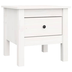 vidaXL Side Table | White | Solid pine wood | Small | Side Table | Square 2