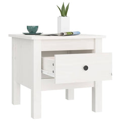 vidaXL Side Table | White | Solid pine wood | Small | Side Table | Square 5