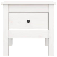 vidaXL Side Table | White | Solid pine wood | Small | Side Table | Square 6