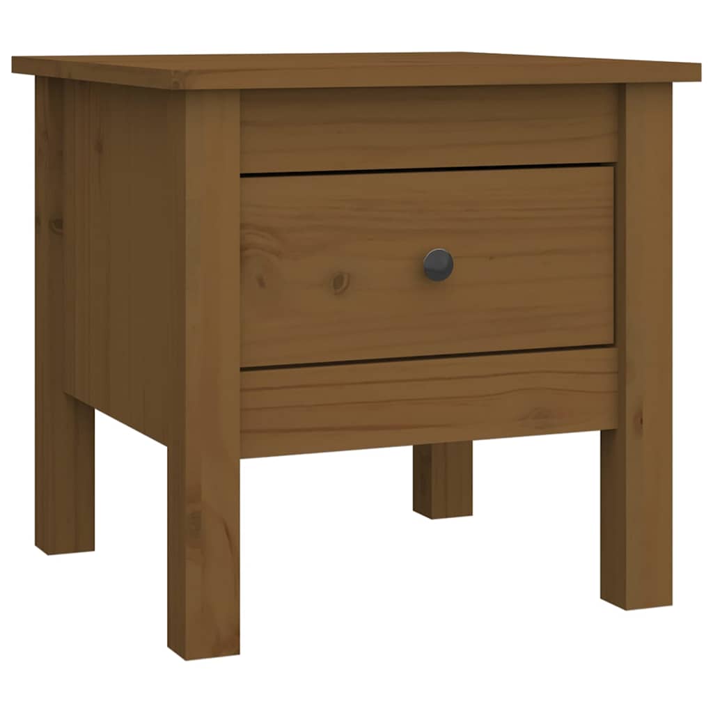 vidaXL Side Table | Set of 2 | Honey Brown | Solid Pine Wood | Small 3